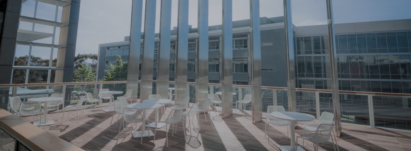 balcony of the biomedical research facility