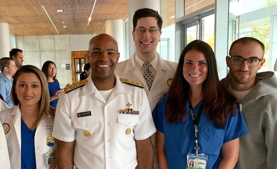 ACCM fellows with U.S. Surgeon General Dr. Jerome Adams